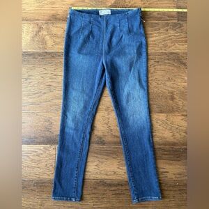 Free People Dark Blue Pull On Skinny Jeans